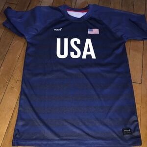Mitre USA Kids Navy Short Sleeve Tee